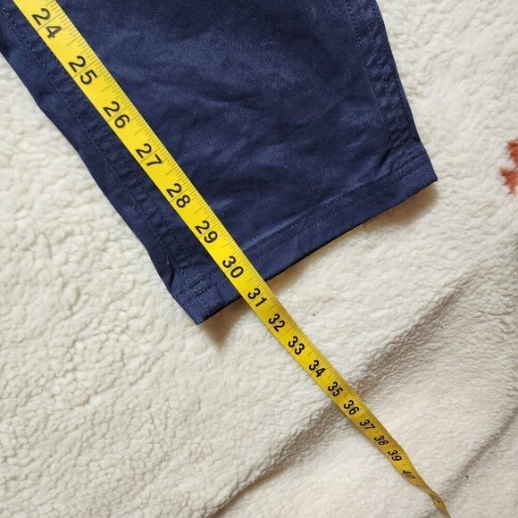 Ben Sherman Pants Chino Khaki 34x32 (34x30) Slim Fit Blue Stretch Golf Outdoor - Picture 6 of 7